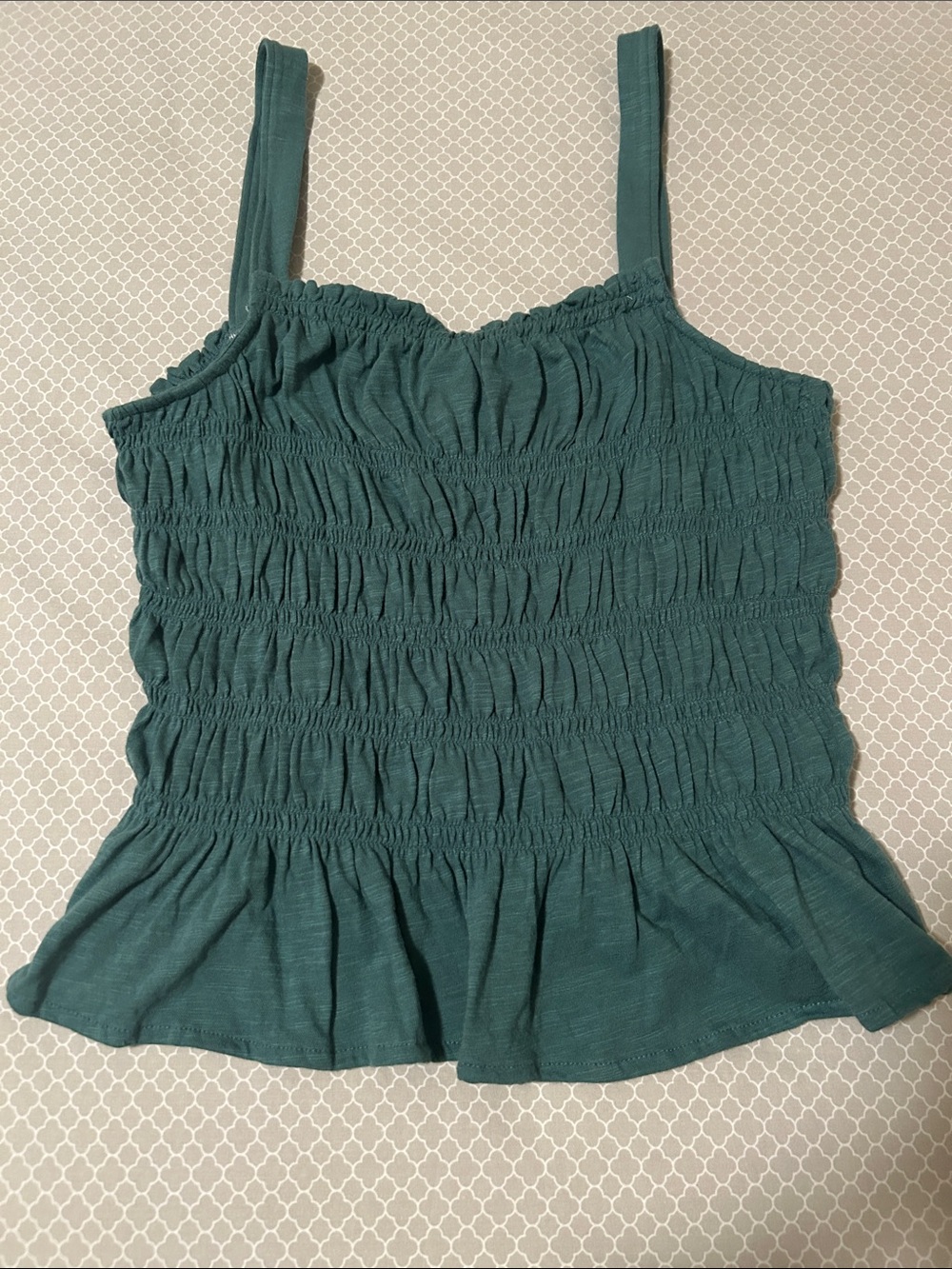 Universal Thread Teal Smocked Peplum Cami